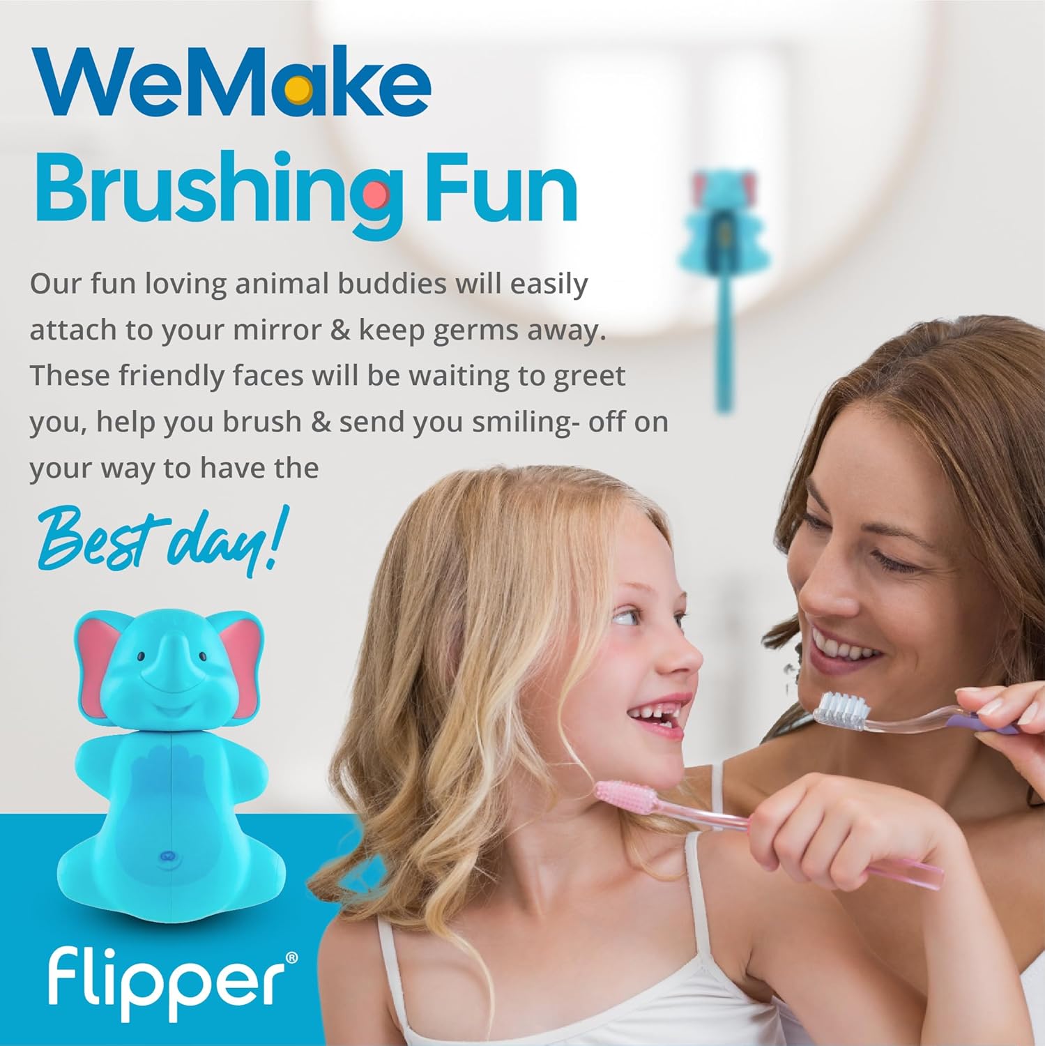 Flipper Fun Animal Turtle Toothbrush Cover - Kids Suction Cup Holder