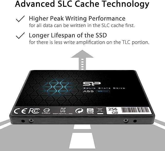Silicon Power 256GB SSD Slim Design - Black