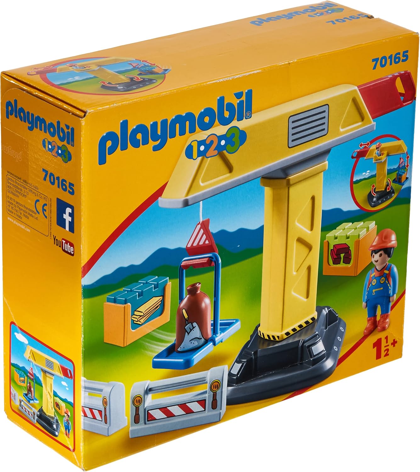 Playmobil 1.2.3 Construction Crane
