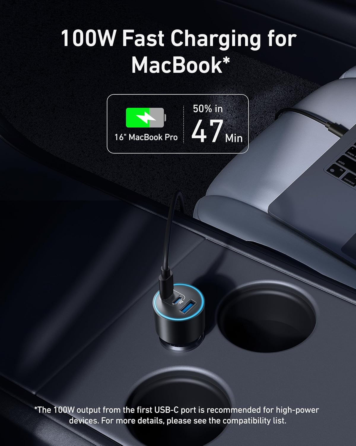 Anker 167.5W 3-Port USB-C Car Charger – 100W + 45W + 22.5W