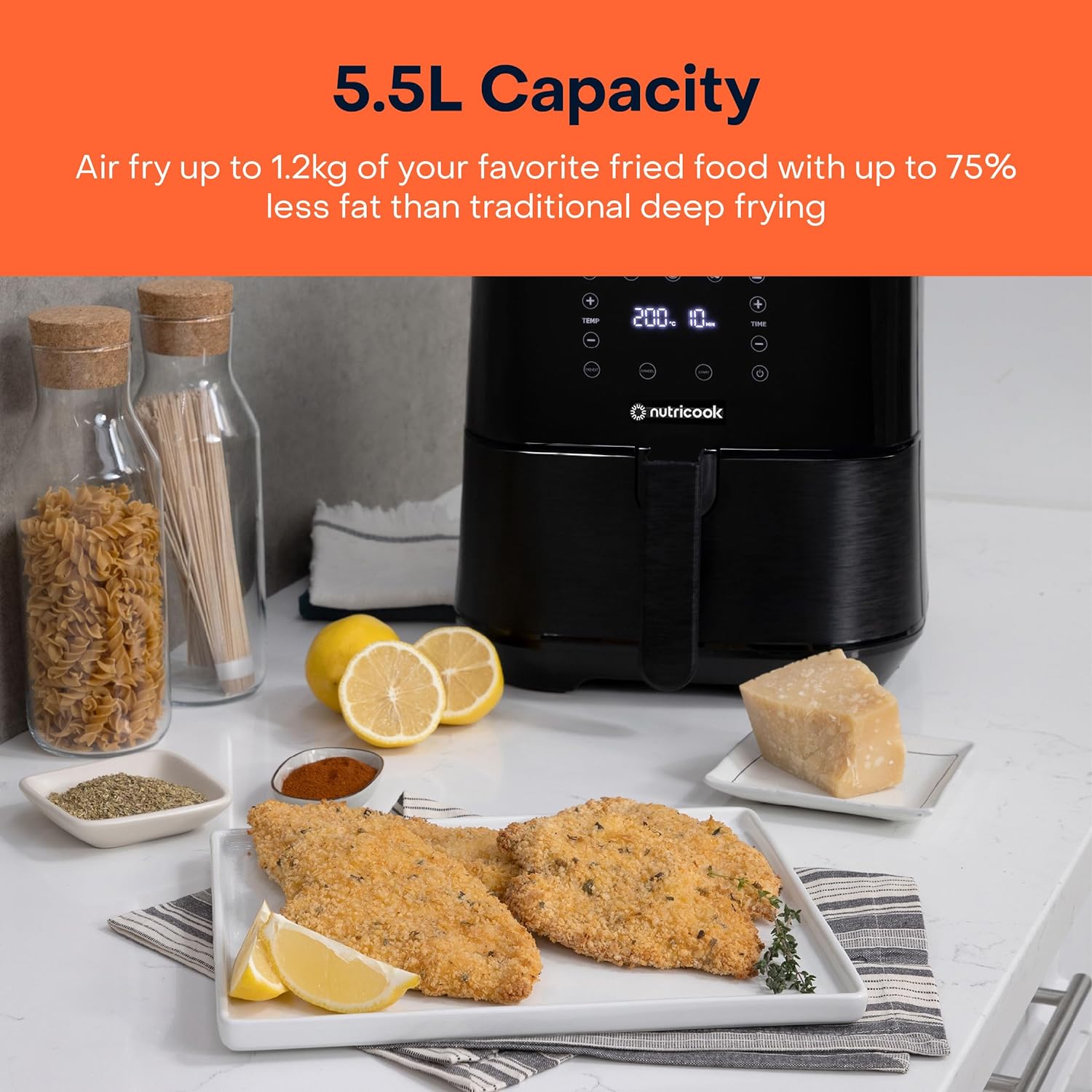 Nutricook Rapid Air fryer 2 / traditional deep fryer 5.5L - Black