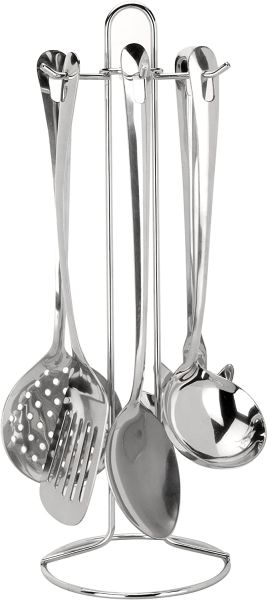 Ibili 5-Piece Kitchen Utensil Set with Stand – Practical
