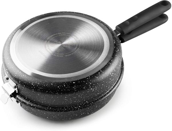 Ibili 20cm Double Frying Pan – Black