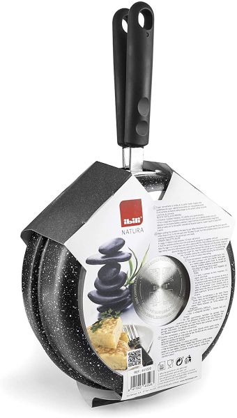 Ibili 20cm Double Frying Pan – Black