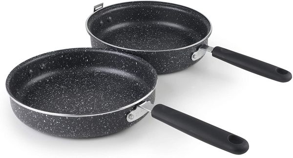 Ibili 24cm Double Frying Pan – Black
