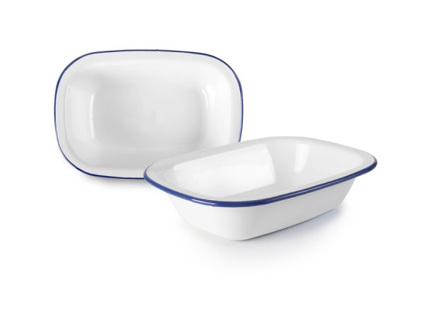 Ibili Blanca Deep Plate 15cm – White & Blue