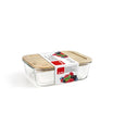 Ibili 1500 ml Glass Food Container with Bamboo Lid — Large