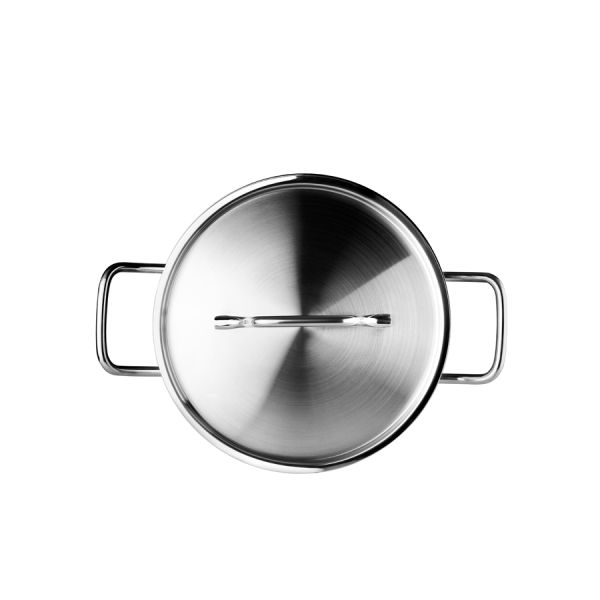 Ibili Ebbe 32cm Stainless Steel Pot with Lid – Durable
