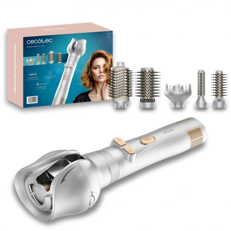 Cecotec CeramicCare 6in1 Gyro Rotating Hot Air Styler — 6 Styles, One Tool