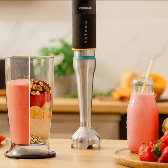 Cecotec 3979 Katana 15 Hand Blender Set 1500W - Black | Multi-Function Kitchen Blender