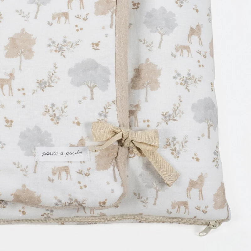 Pasito a Pasito Nara Beige Baby Swaddle Blanket 100% Cotton