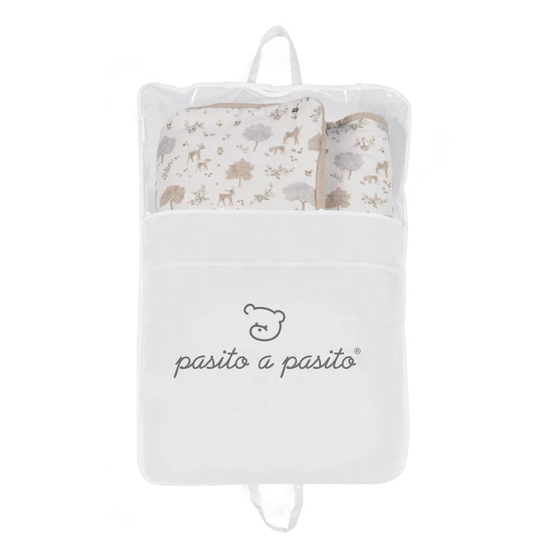 Pasito a Pasito Nara Beige Baby Swaddle Blanket 100% Cotton
