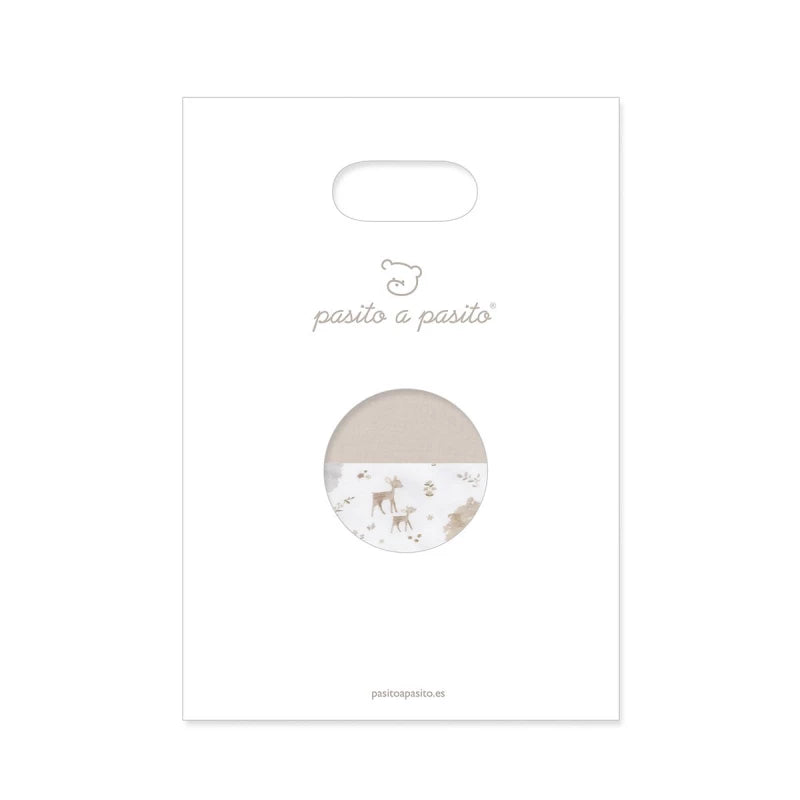 Pasito a Pasito Nara Beige Baby Sheet Set – 100% Cotton