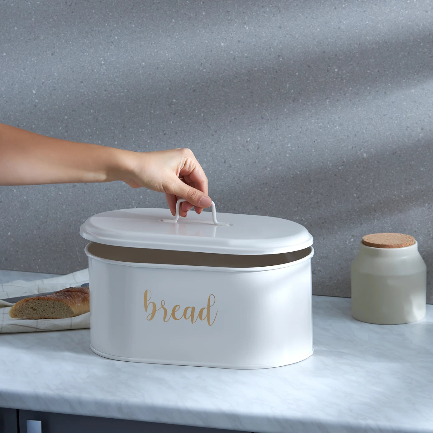 KARACA Monroe Cream Bread Bin – Elegant Kitchen Style