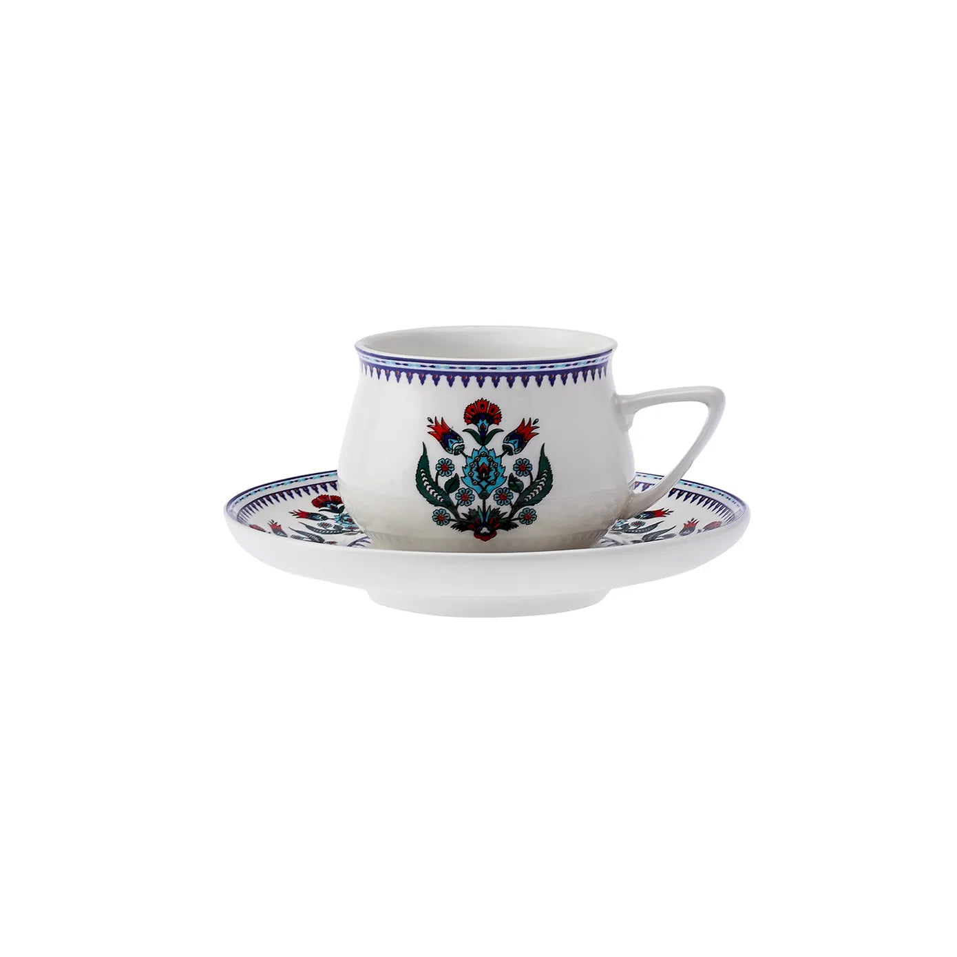 KARACA ÇİNİ Coffee Cup Set 90 ml – 6 Ottoman Style
