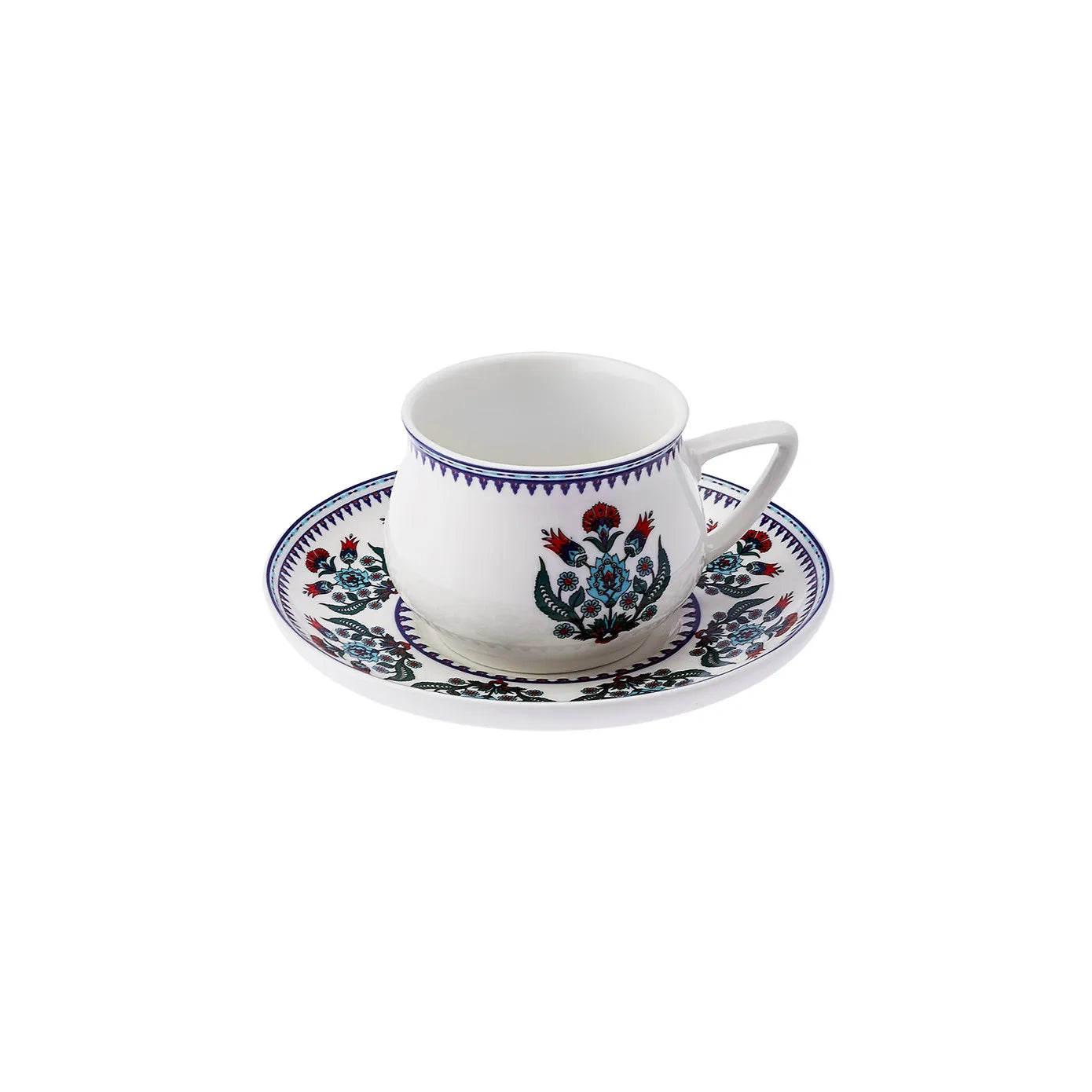 KARACA ÇİNİ Coffee Cup Set 90 ml – 6 Ottoman Style