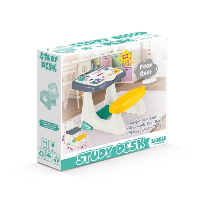 DOLU Kids Study Desk with Lid & Built-in Seat