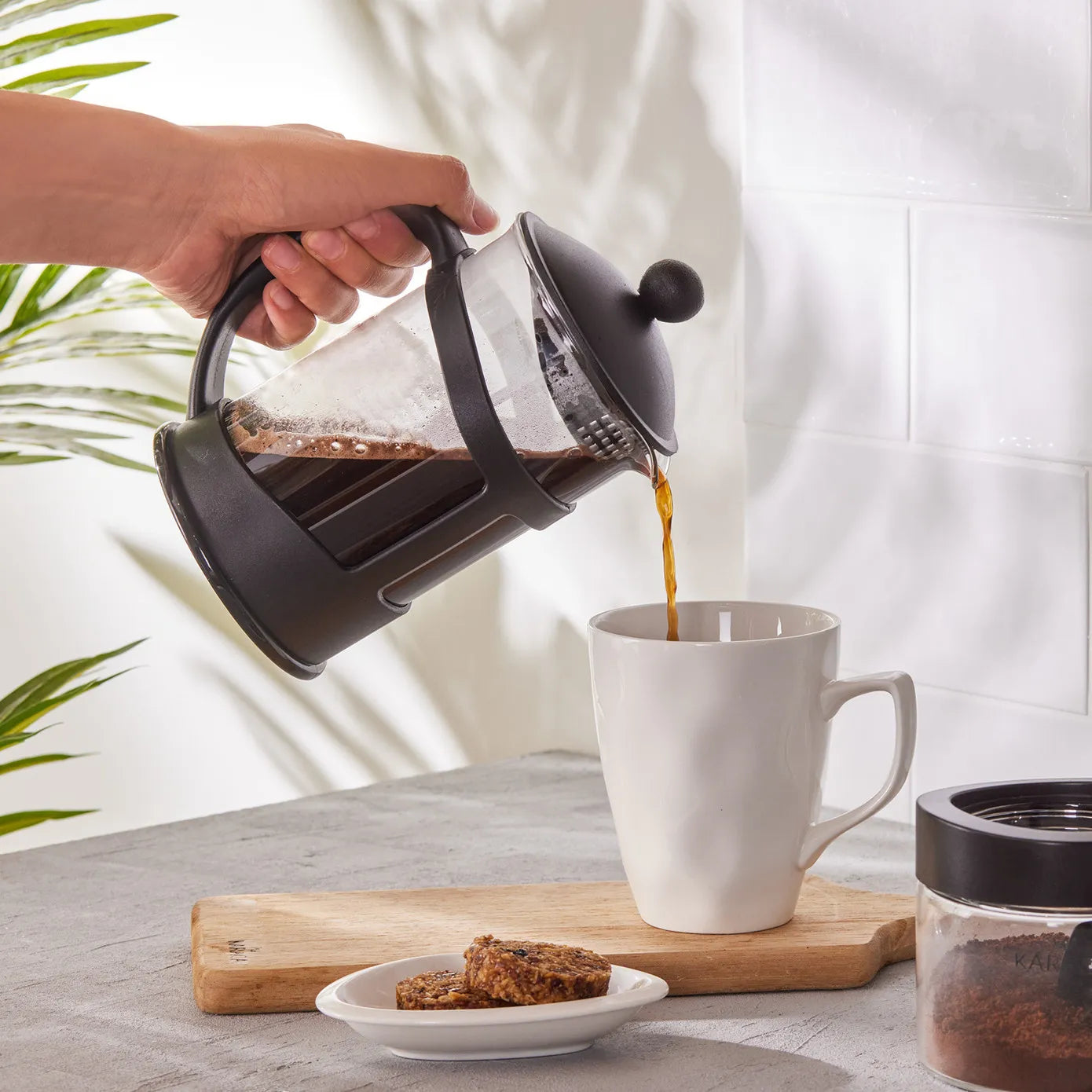 KARACA Coffee Bean French Press Black – 800ml