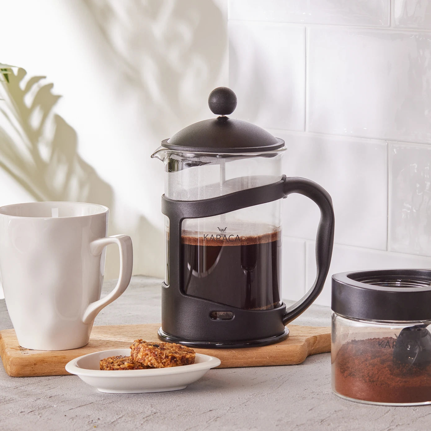 KARACA Coffee Bean French Press Black – 800ml