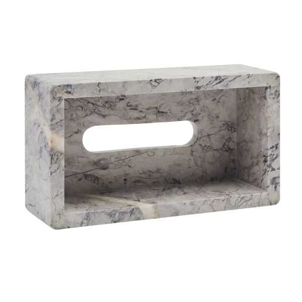 Aquanova Nero Tissue Box – White & Grey