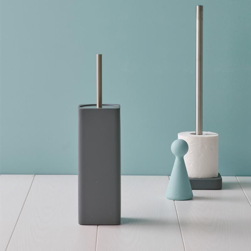 Aquanova Ona Toilet Brush – Dark Gray, Rubber-Coated Finish
