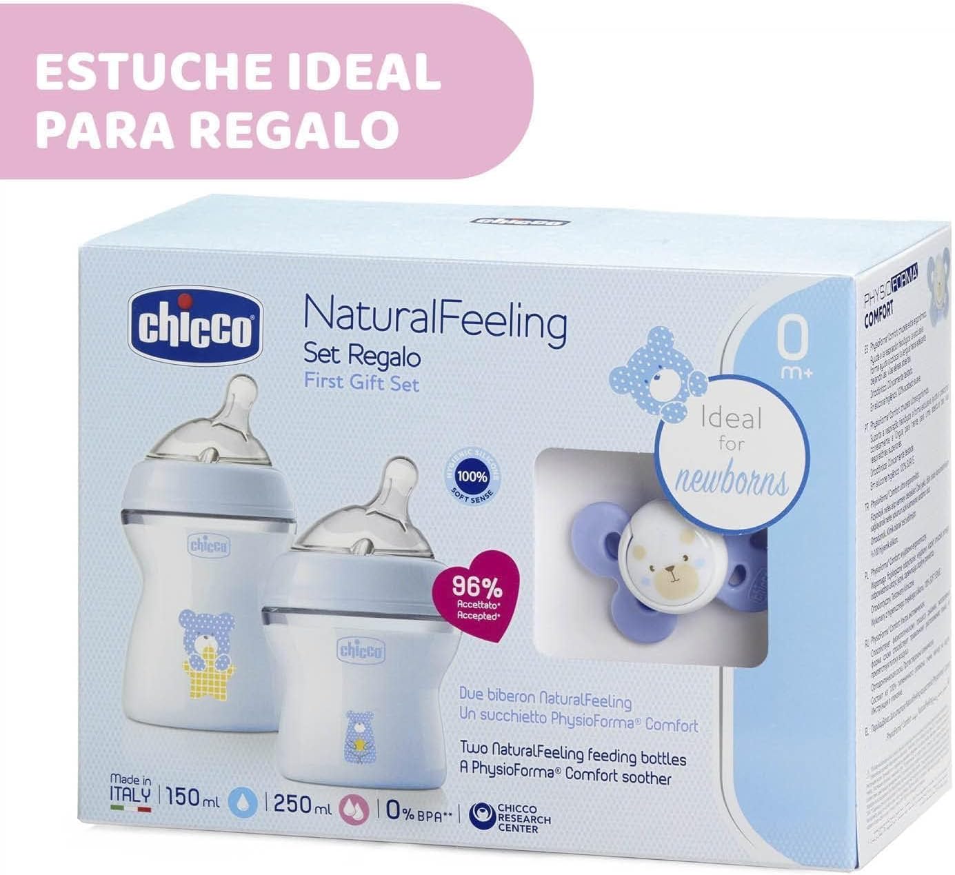Chicco Natural Feeling Gift Set Baby Boy Anti-Colic - Blue