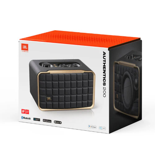 JBL Authentics 200 Wi-Fi Bluetooth Speaker with Alexa and Google Assistant - Black