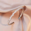 Open cubic zirconia decoration bracelet for women for party banquet wedding - Sliver