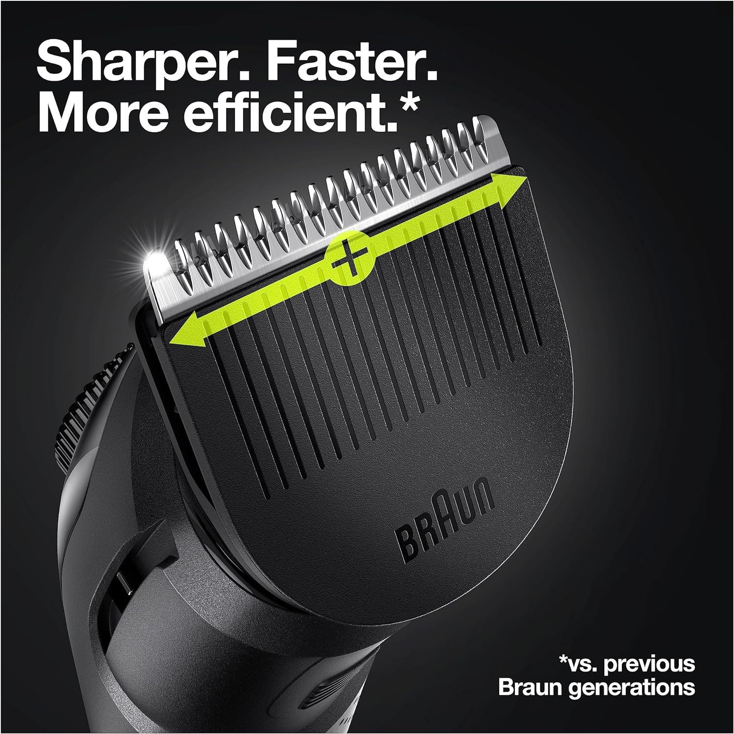 Braun Beard Trimmer: 39 Length Settings, Hair Clippers, Gillette Fusion5 - Silver