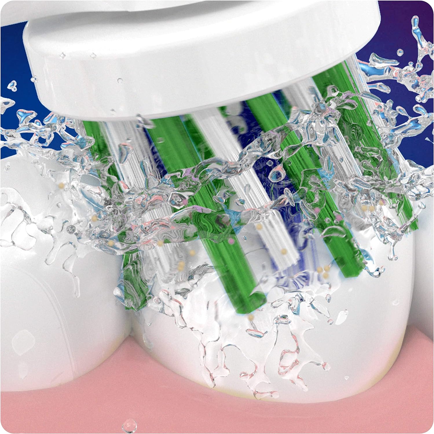 Oral-B Cross Action Electric Toothbrush Head with CleanMaximiser Technology Pack of 8 - White