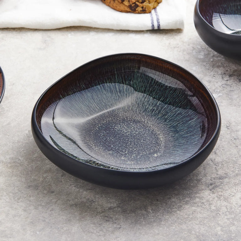 KARACA Black Galactic Pasta Bowl 21 cm – Elegant Glaze