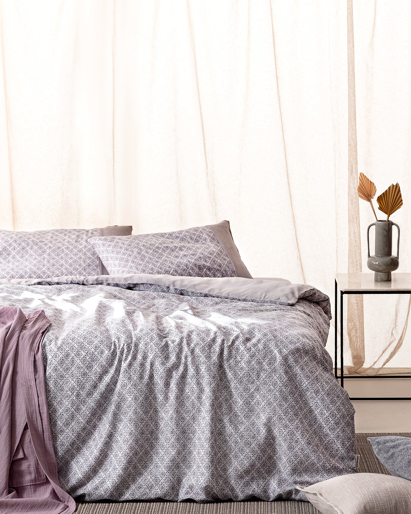Clarice Duvet Cover Set -coco Crep Patterned - Madame Coco JO