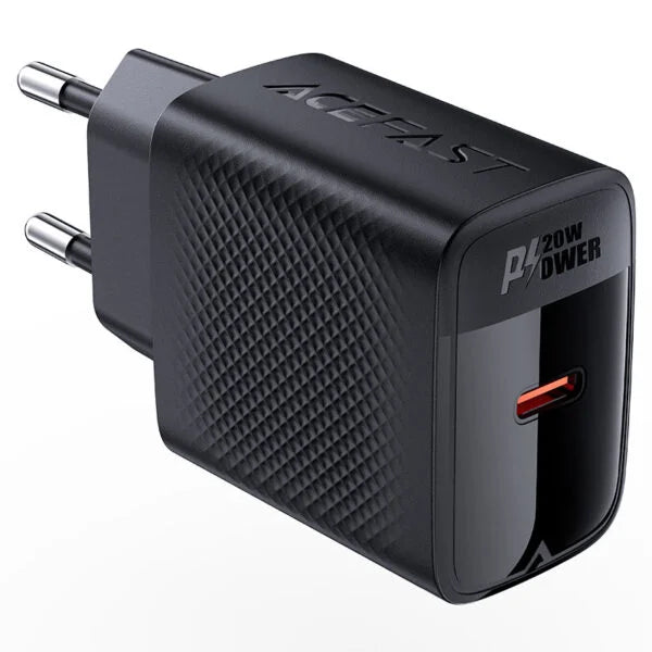 ACEFAST A82 PD20W GaN Single USB-C Charger – Black