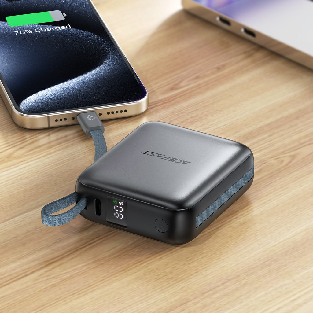 Acefast M23-10000 Power Bank 22.5W with Dual Cables