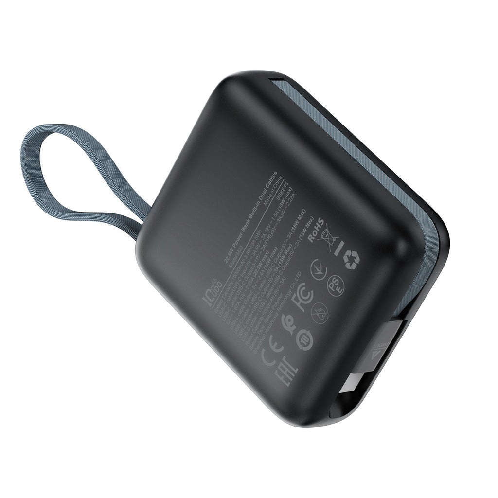 Acefast M23-10000 Power Bank 22.5W with Dual Cables