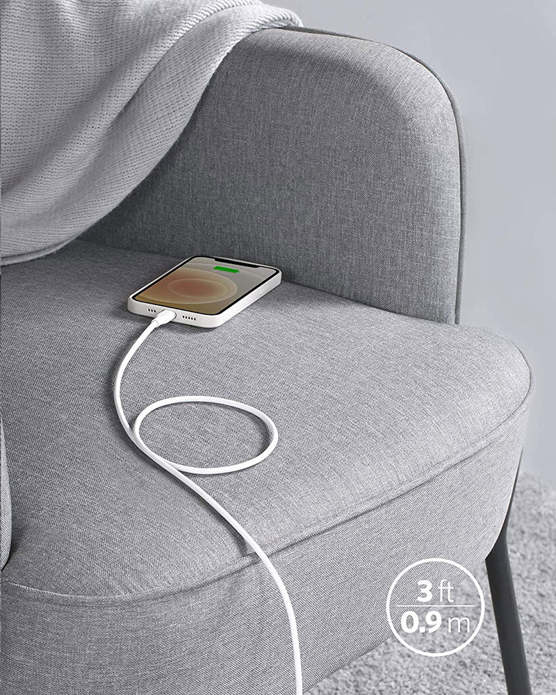 Anker PowerLine III Flow USB-C with Lightning Connector 3ft - White