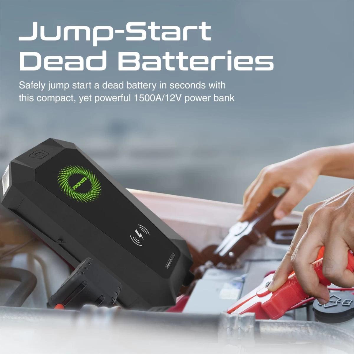 PROMATE 6 in 1 HexaBolt 20 Jump Starter Power Bank 19200mAh - Black
