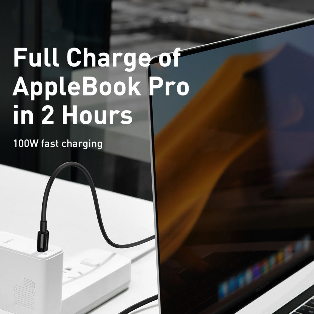 Baseus Cable Type-C to Type-C Fast Charging 100W 1m - Black