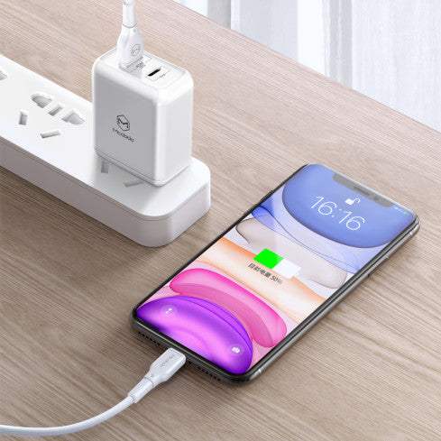 MCDODO Lightning Cable 1.2m Fast Charging & Durable - White