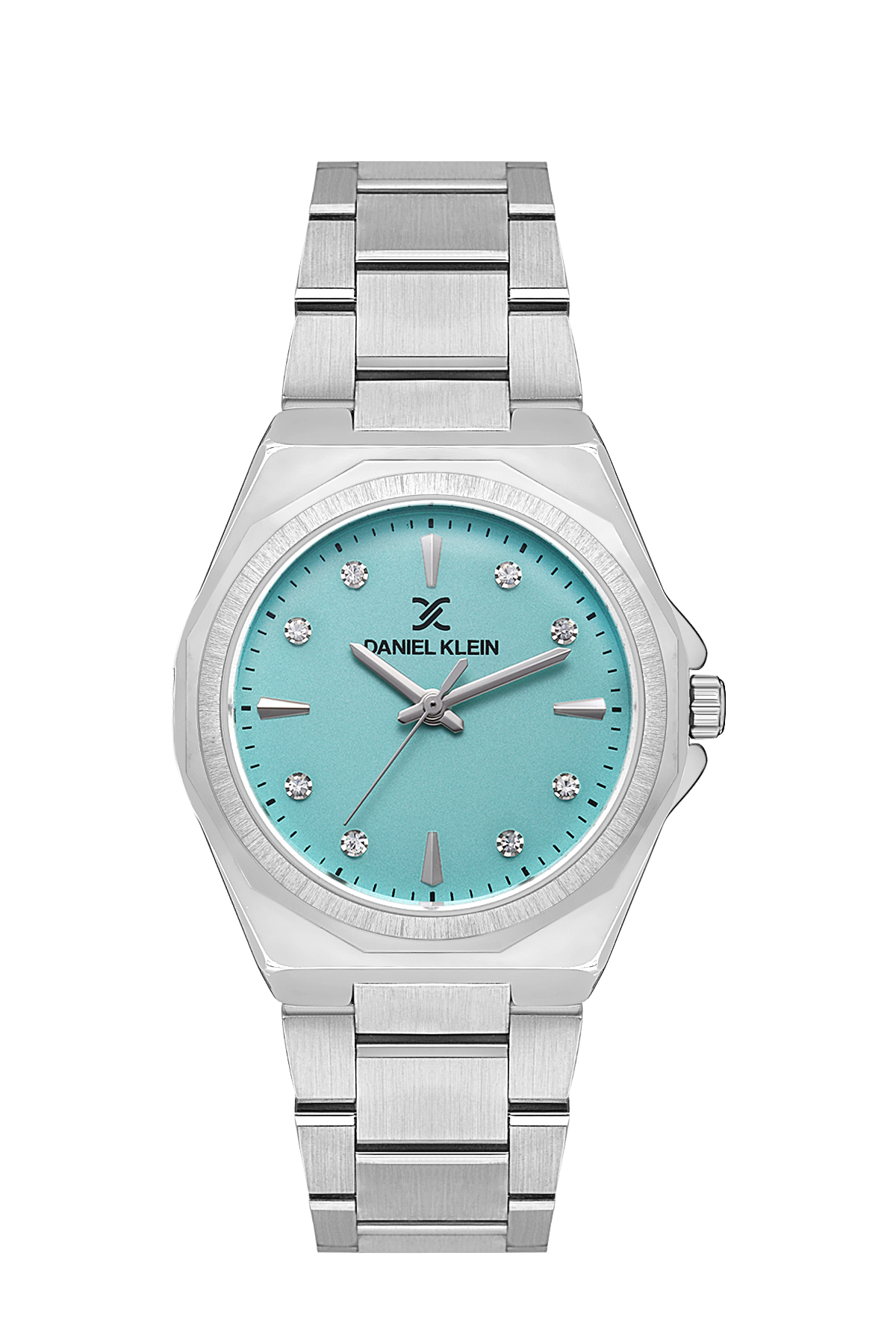 DANIEL KLEIN Women's Watch DK.1.13611-3 - Silver Steel Strap Baby Blue Dial