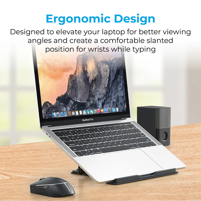 Promate DeskMate-5 Multi-Level Adjustable Laptop Stand - Silver