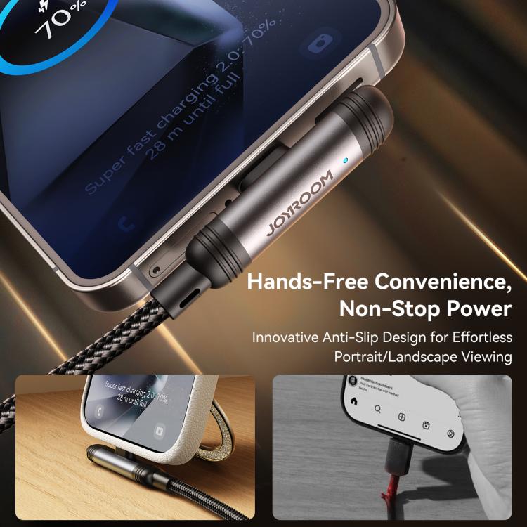 JOYROOM 60W 90° Type-C Cable, 1.2m – Fast Charging (Black)