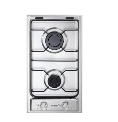 ELBA 30 cm Built-in Gas Hob with 2 Burners and Enamelled Support