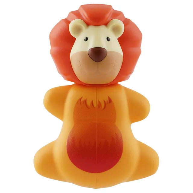 Flipper - Fun Animal Toothbrush With Holder for Kids - Lion (Colour May Vary)