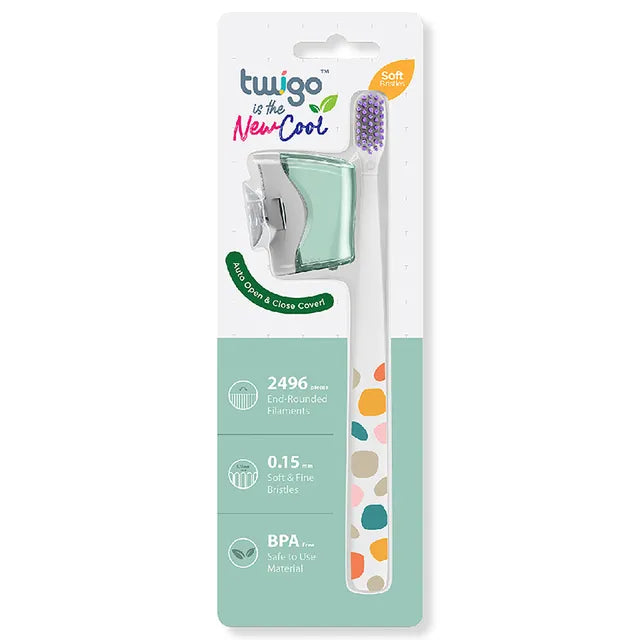 Flipper - Twigo Toothbrush With Cover - Mountain Green