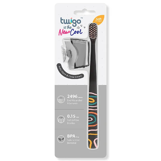 Flipper - Twigo Toothbrush With Cover - Smoke