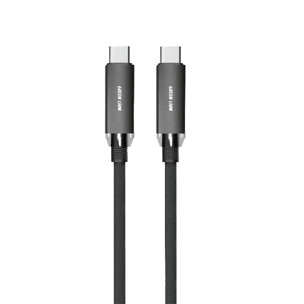 Green Lion Braided Type-C to Type-C Cable 240W 1M – Black
