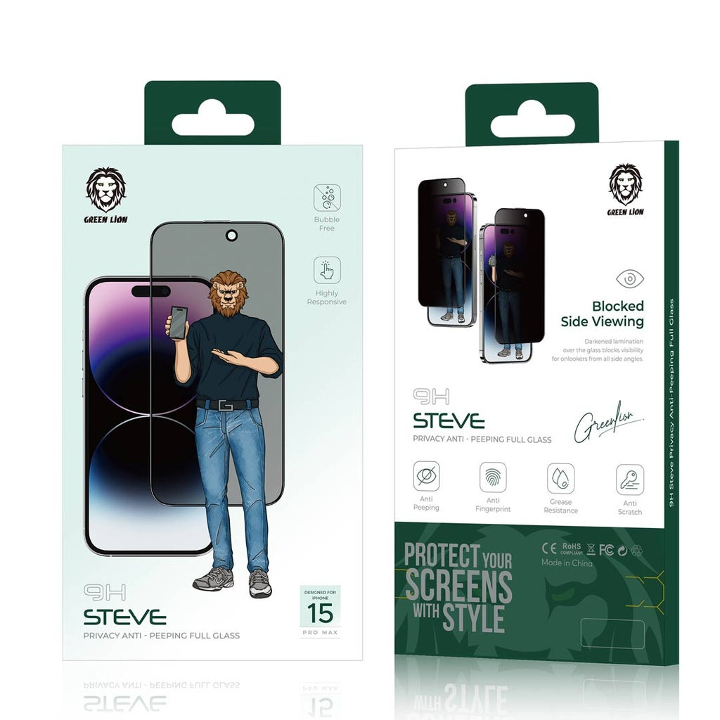 Green Lion 9H Privacy Screen for iPhone Series – Black