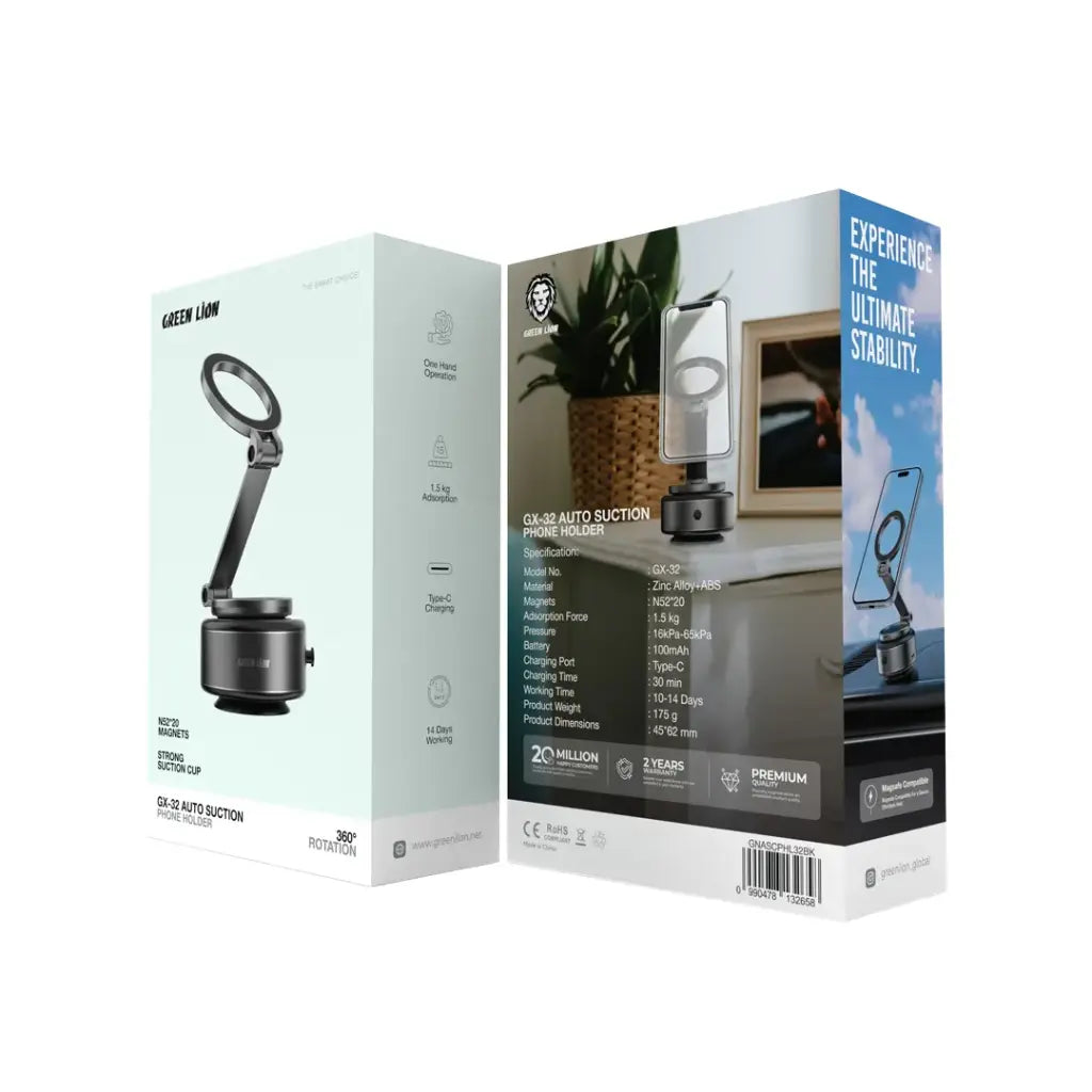 Green Lion GX-32 Magnetic Car Phone Mount with Auto Suction