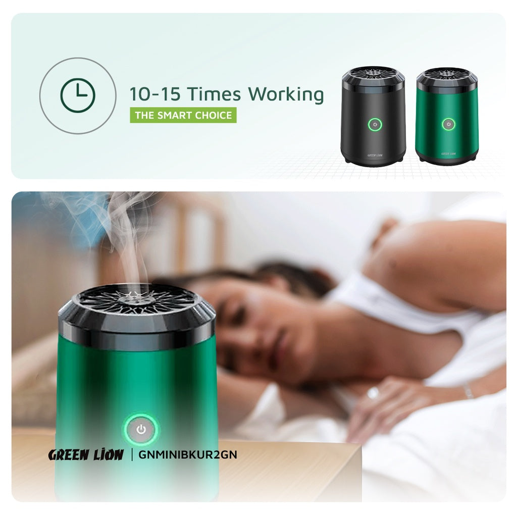 Green Lion Mini Bakhour 2 Incense Burner – 2000mAh Battery